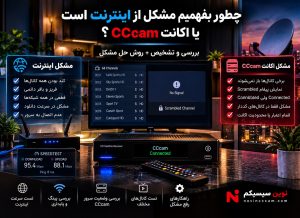 تشخیص مشکل اینترنت یا اکانت CCcam در رسیور